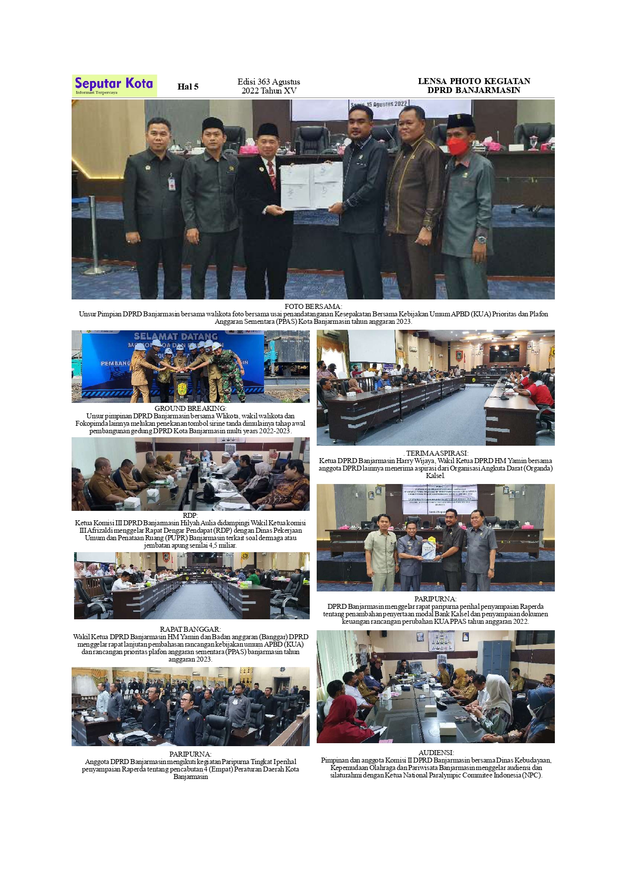 Seputar Kota Hal5 Agustus 2022 Bln ke 2