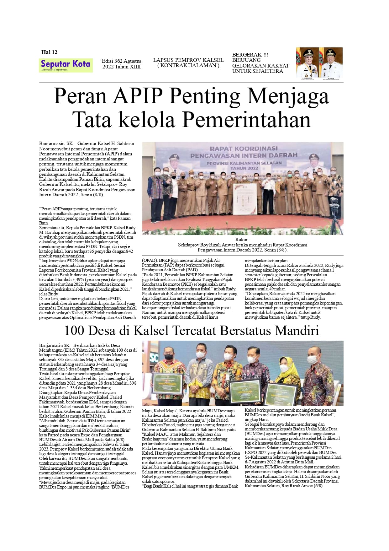 Seputar Kota Hal12 Agustus 2022 Bln ke 1