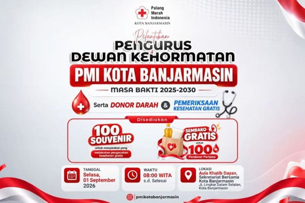 Bank Kalsel Sukseskan Aksi Donor Darah dan Cek Kesehatan Gratis PMI Banjarmasin