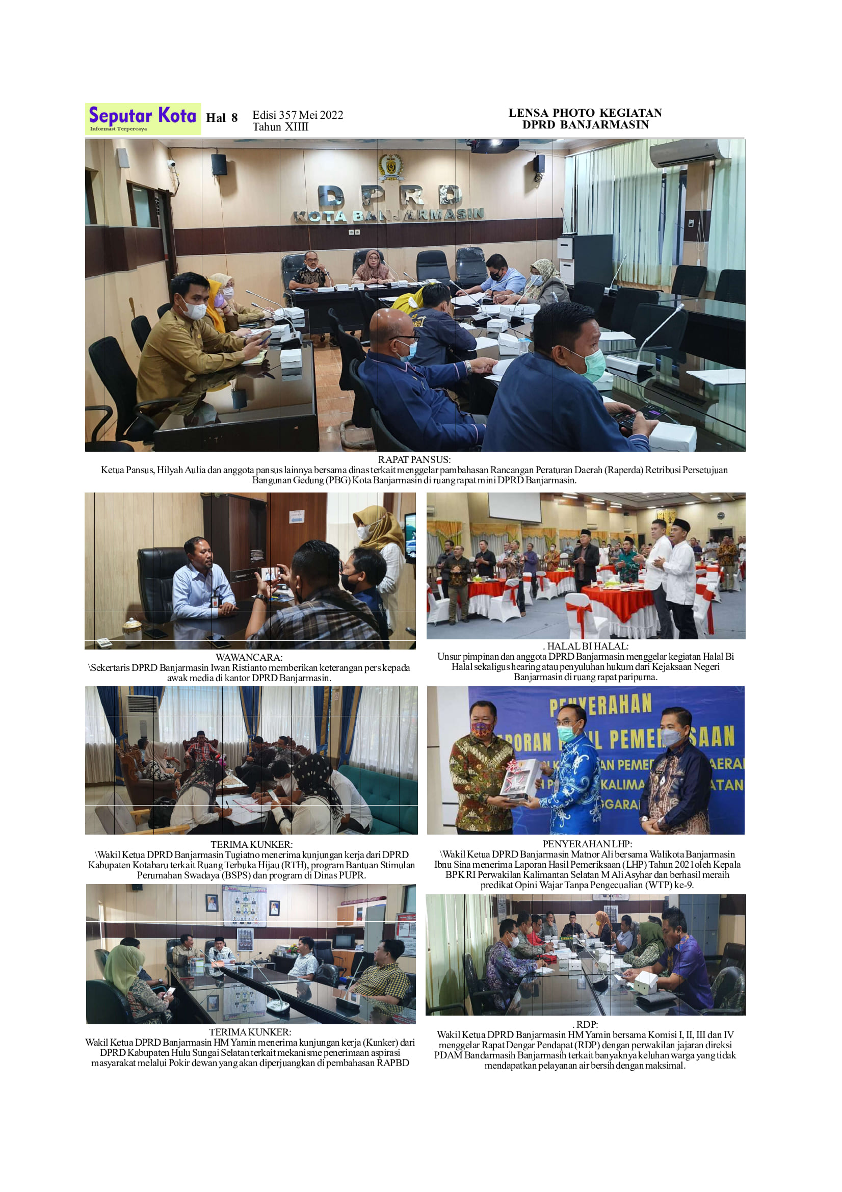 Seputar Kota Mei  2022  Hal 8  Bulan ke 2