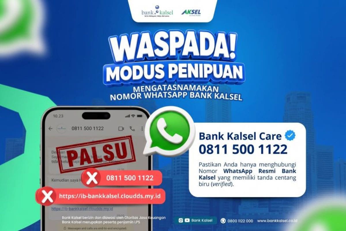 Bank Kalsel Ingatkan Nasabah Waspada Penipuan Mengatasnamakan Bank Kalsel