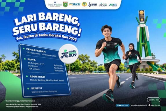 Bank Kalsel Berpartisipasi Dalam Gelaran "Tanbu Beraksi Run 2026".