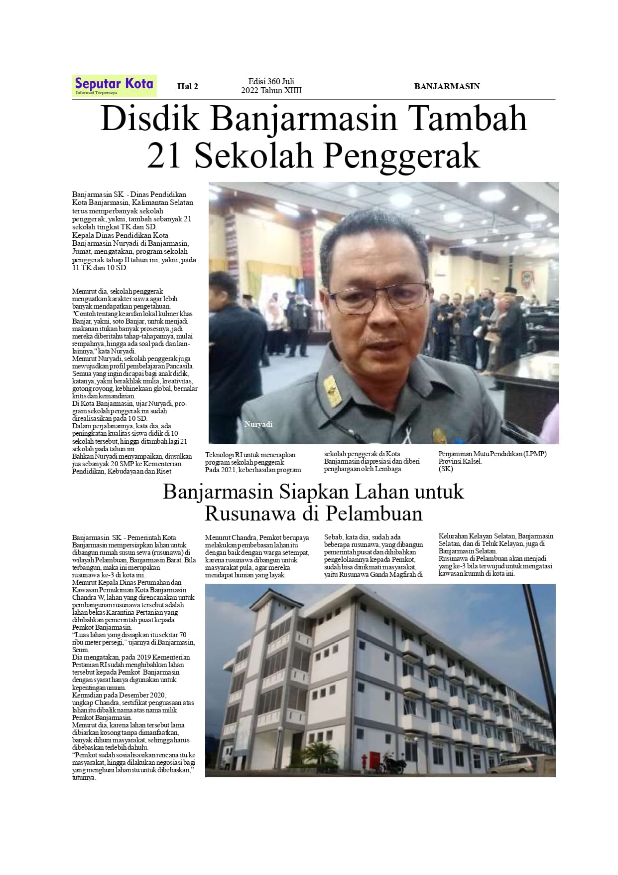 Seputar Kota  Hal3 Juli 2022 Bln ke 1