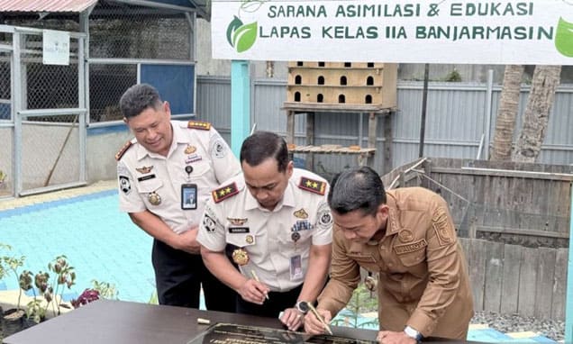 Wali Kota Banjarmasin Resmikan 3 Fasilitas Program Pembinaan Lapas Banjarmasin