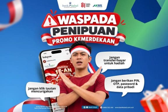 Bank Kalsel Imbau Nasabah Waspadai Penipuan Promo Kemerdekaan